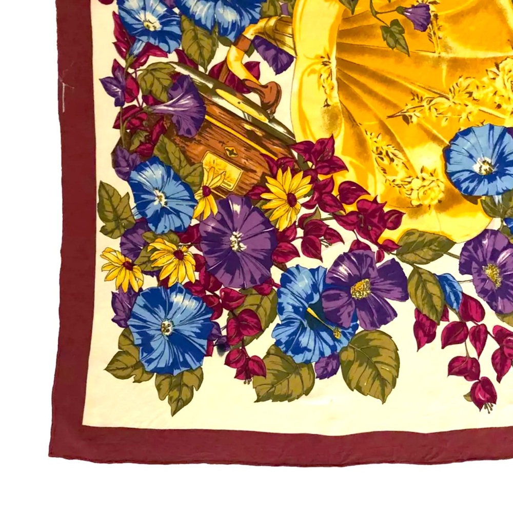 214-24 Christian Dior Le Fleur De Jardin Silk Scarf - Picture 3 of 8